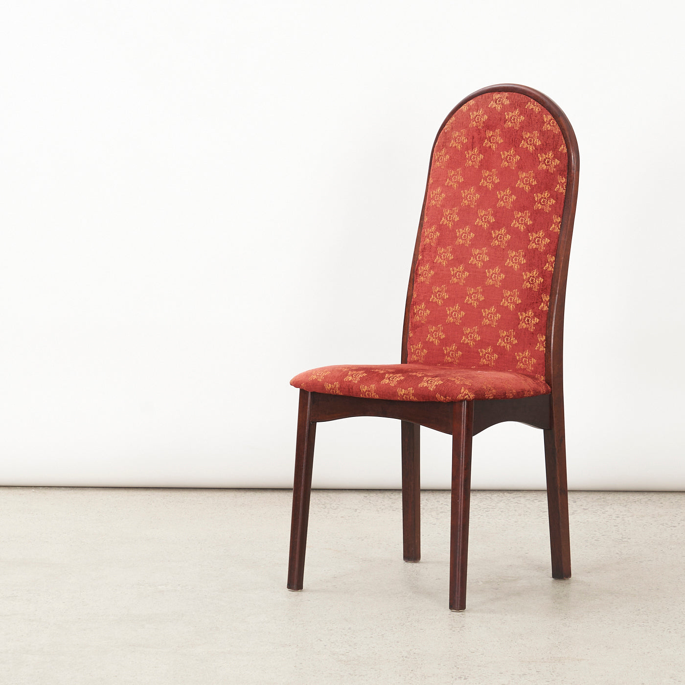 Single Rosewood High Back Dining Chair by Svegards, Sweden