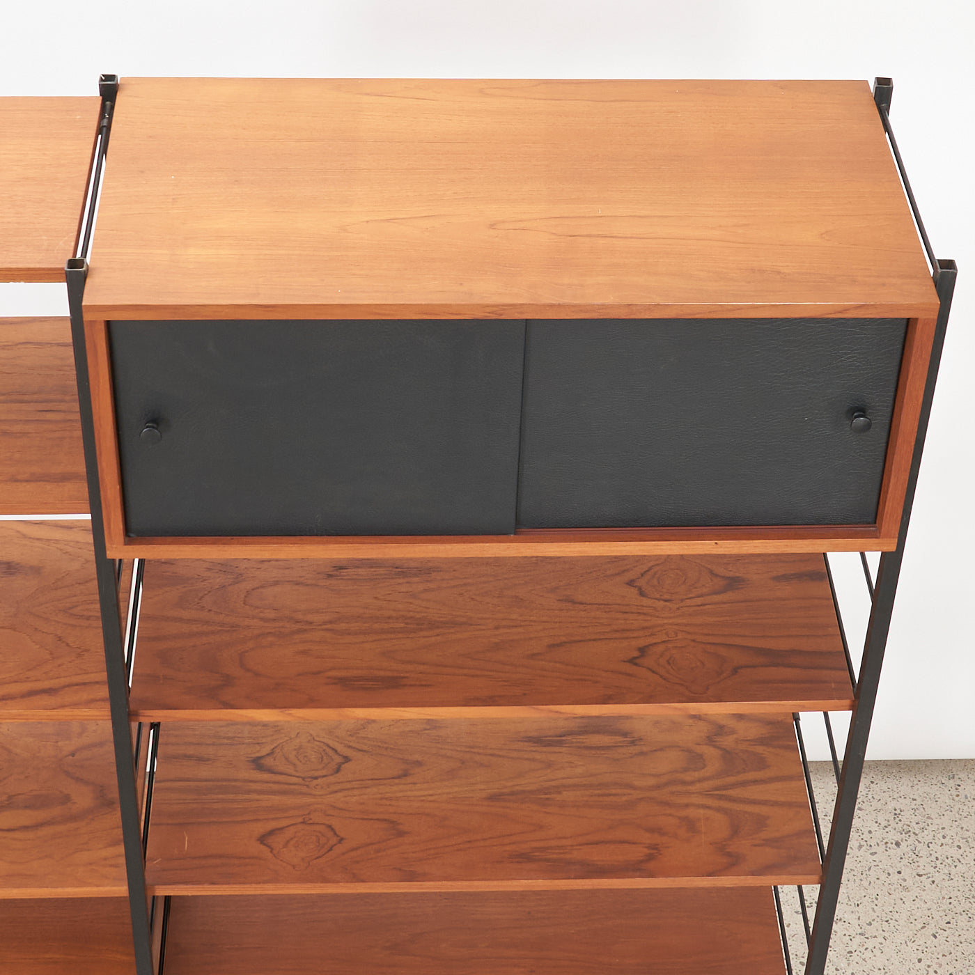 Modular Freestanding Teak Wall Unit w/ Drawers