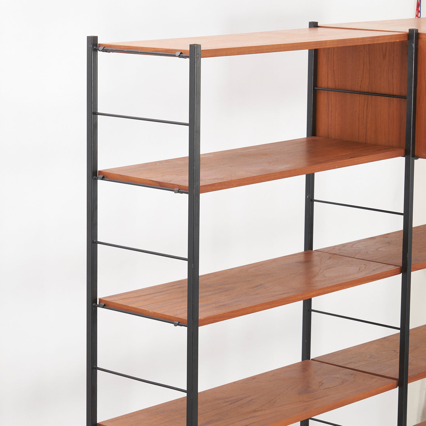 Modular Freestanding Teak Wall Unit w/ Drawers