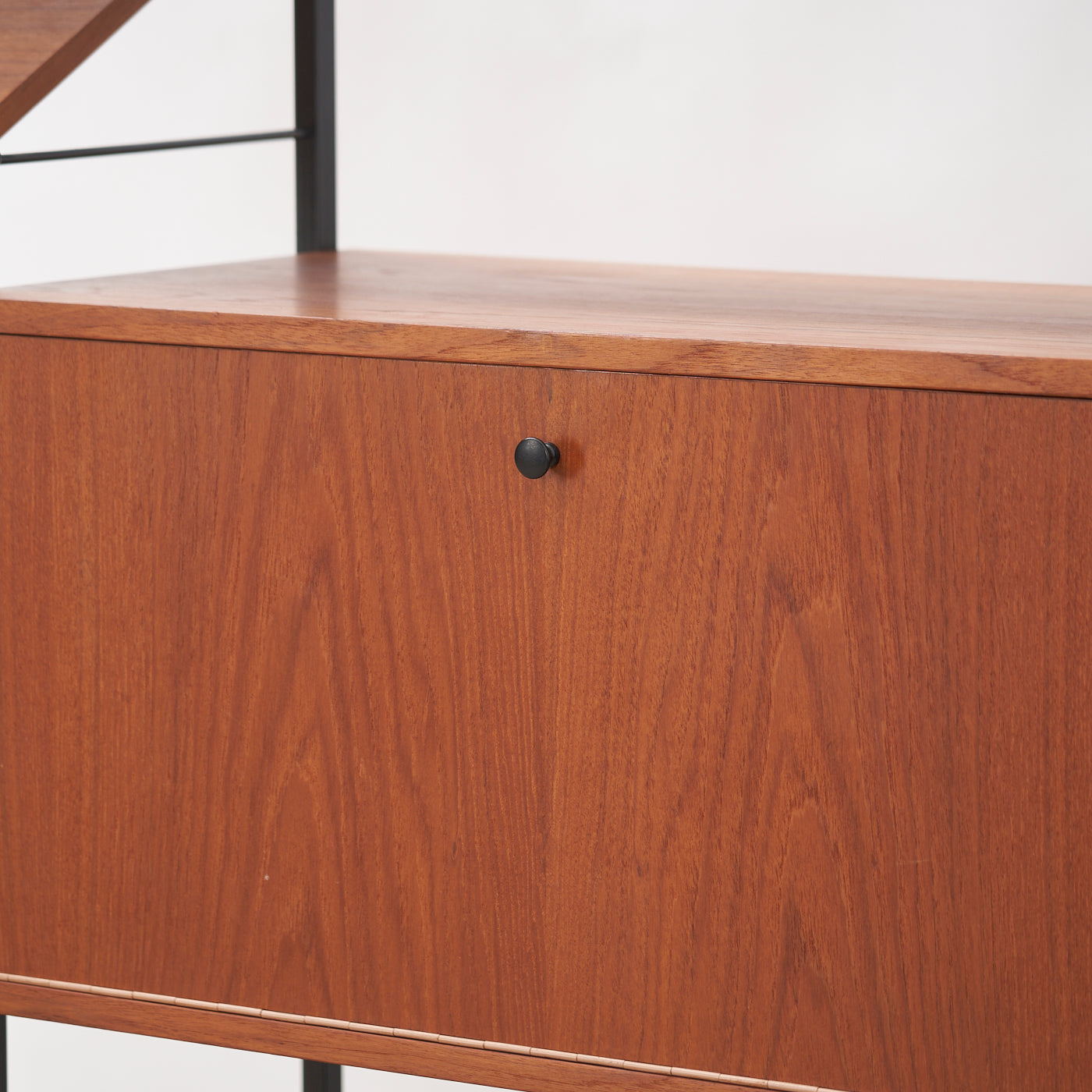 Modular Freestanding Teak Wall Unit w/ Drop-Down Cabinet