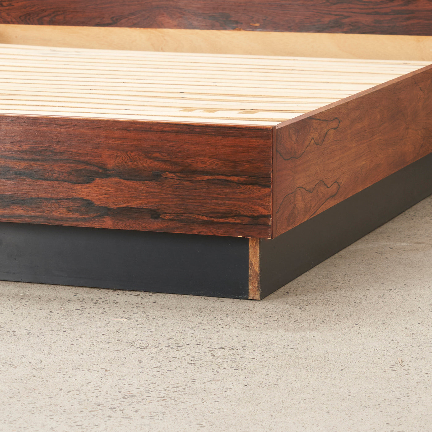 Rosewood Double Bed w/ Floating Nightstands