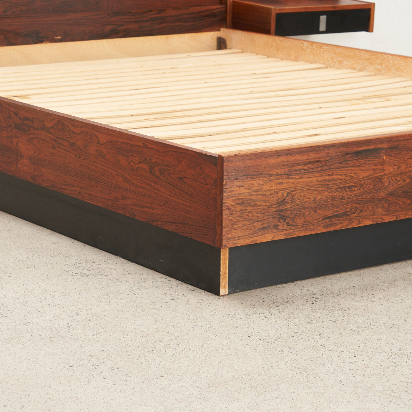 Rosewood Double Bed w/ Floating Nightstands
