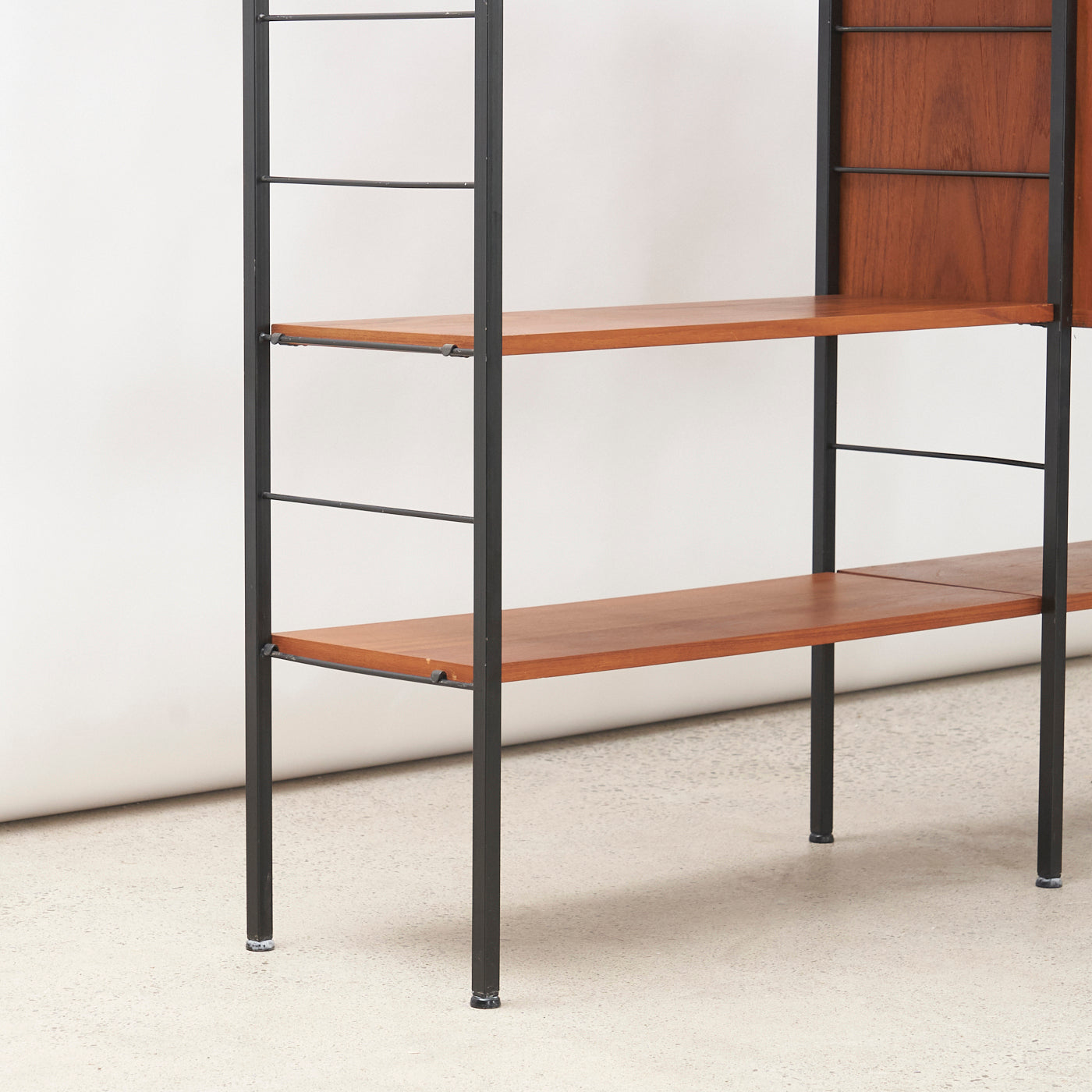 Modular Freestanding Teak Wall Unit w/ Drop-Down Cabinet