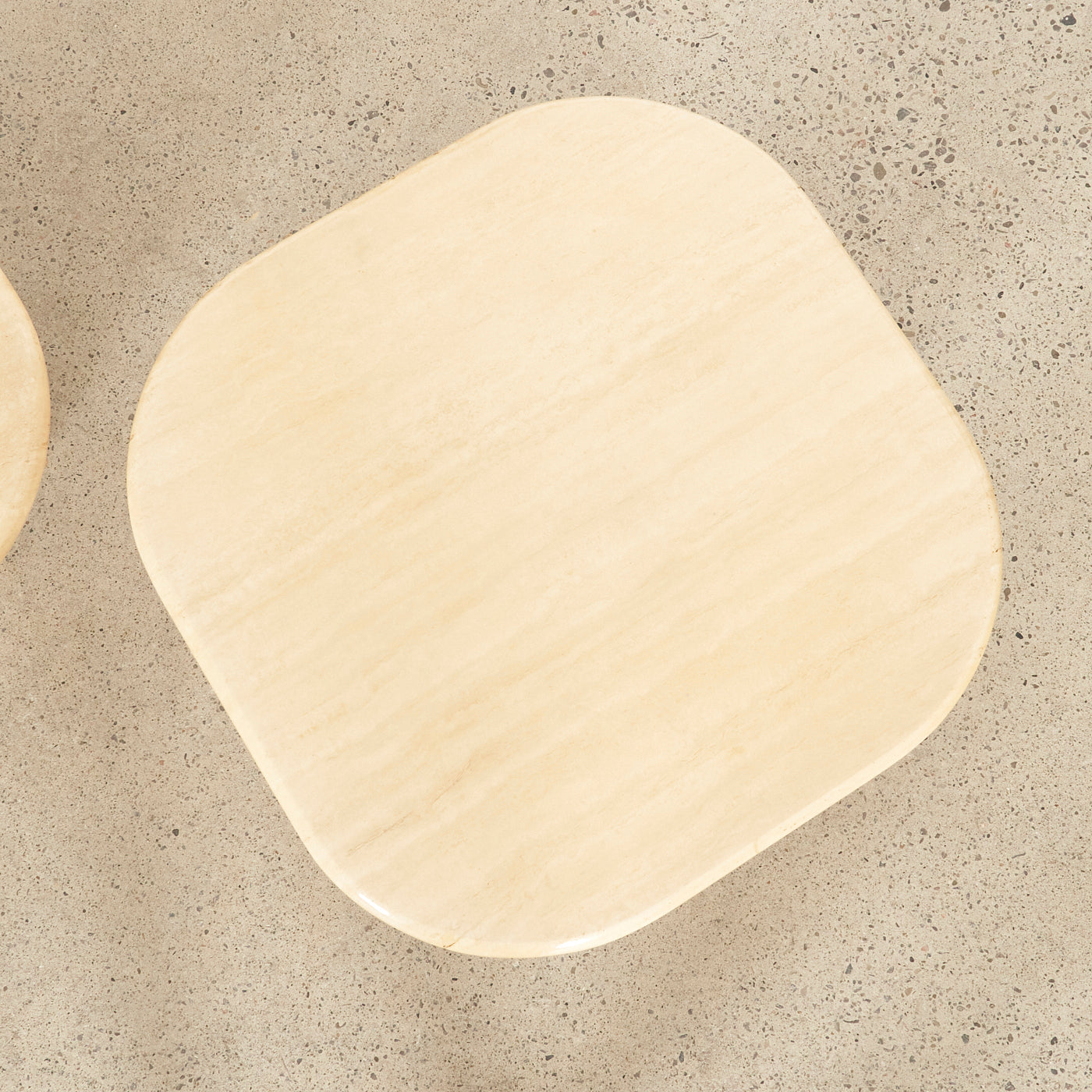 Pair of Travertine Side Tables