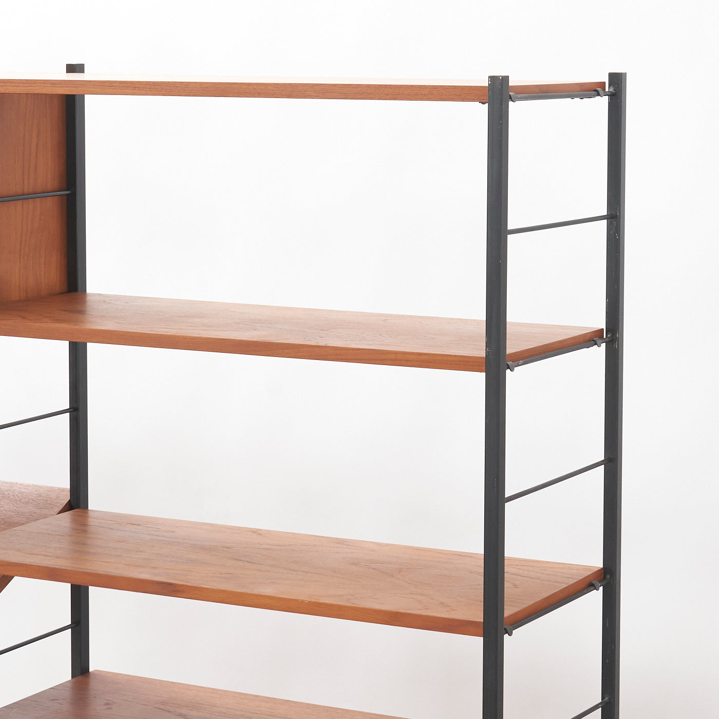 Modular Freestanding Teak Wall Unit w/ Drop-Down Cabinet
