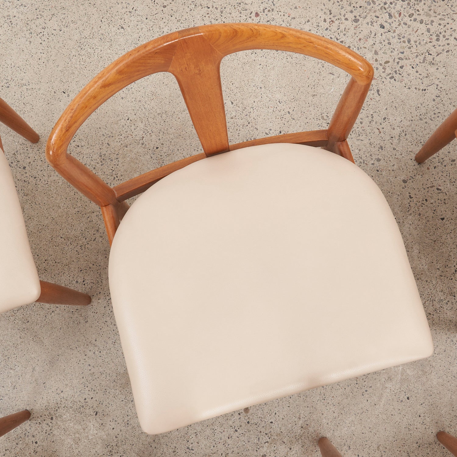 Set of 6 Teak & Leather 'Juliane' Chairs by Johannes Andersen for Uldum Møbelfabrik, Denmark