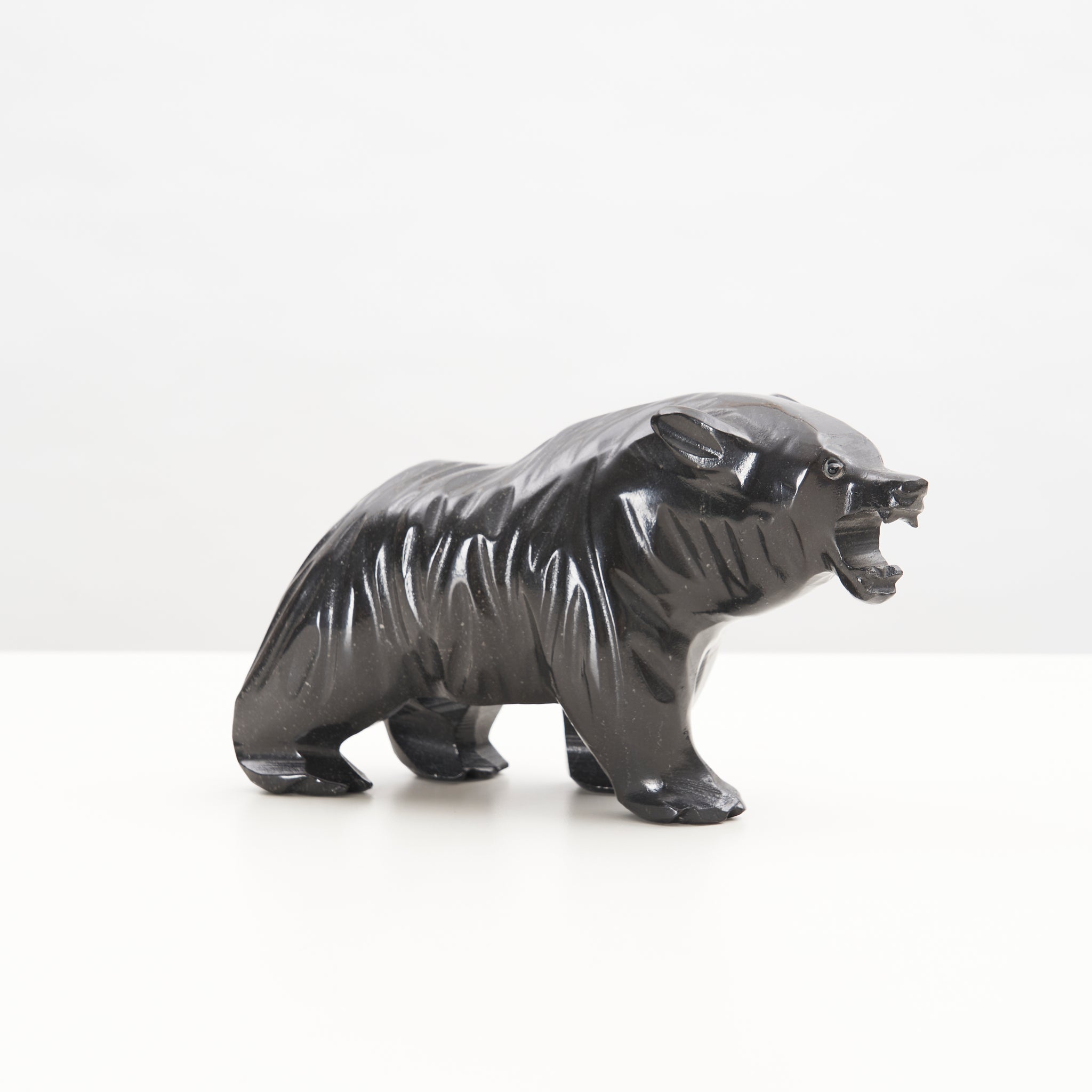 Black Onyx Bear Sculpture