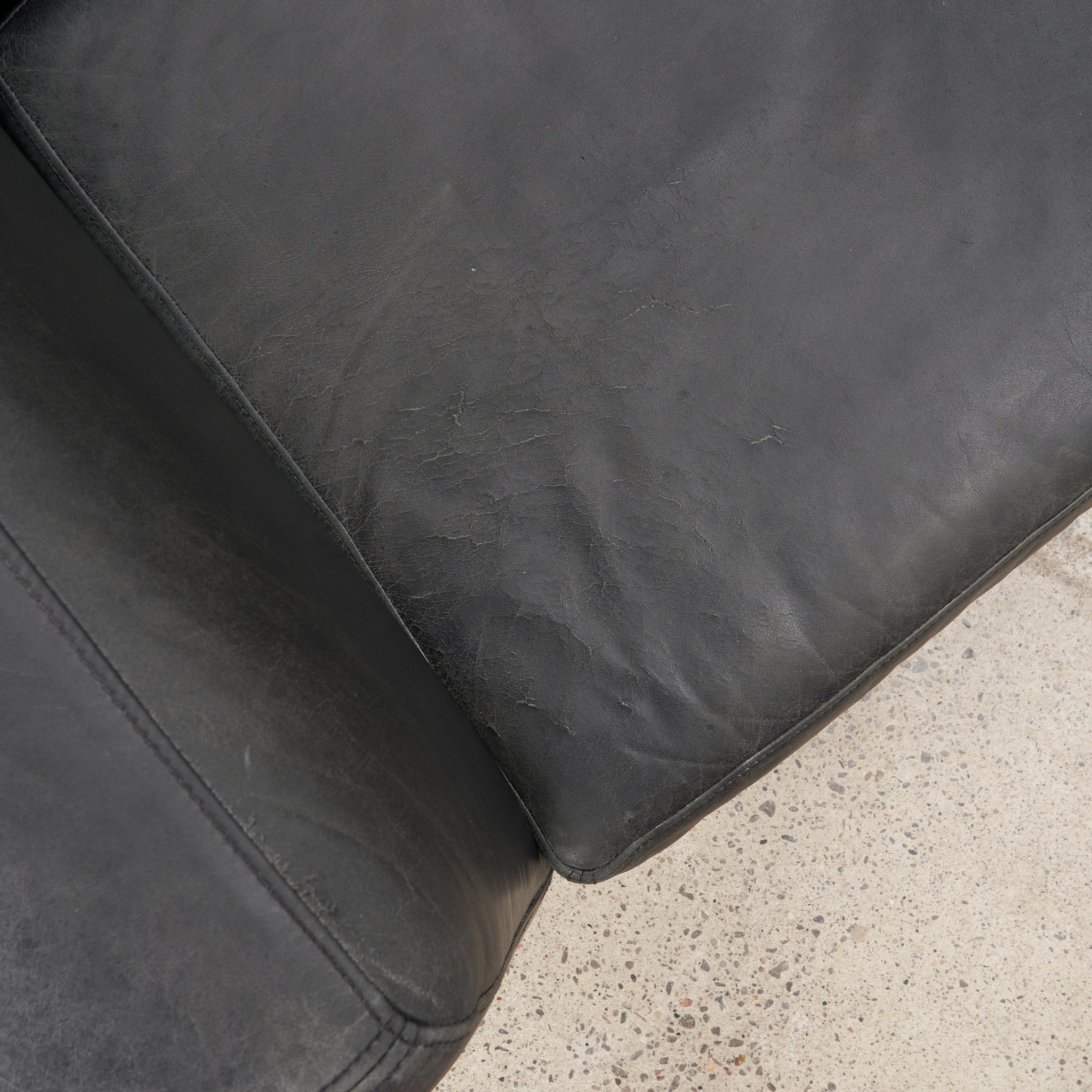 Black Leather 3 Seater Sofa by N. Eilersen