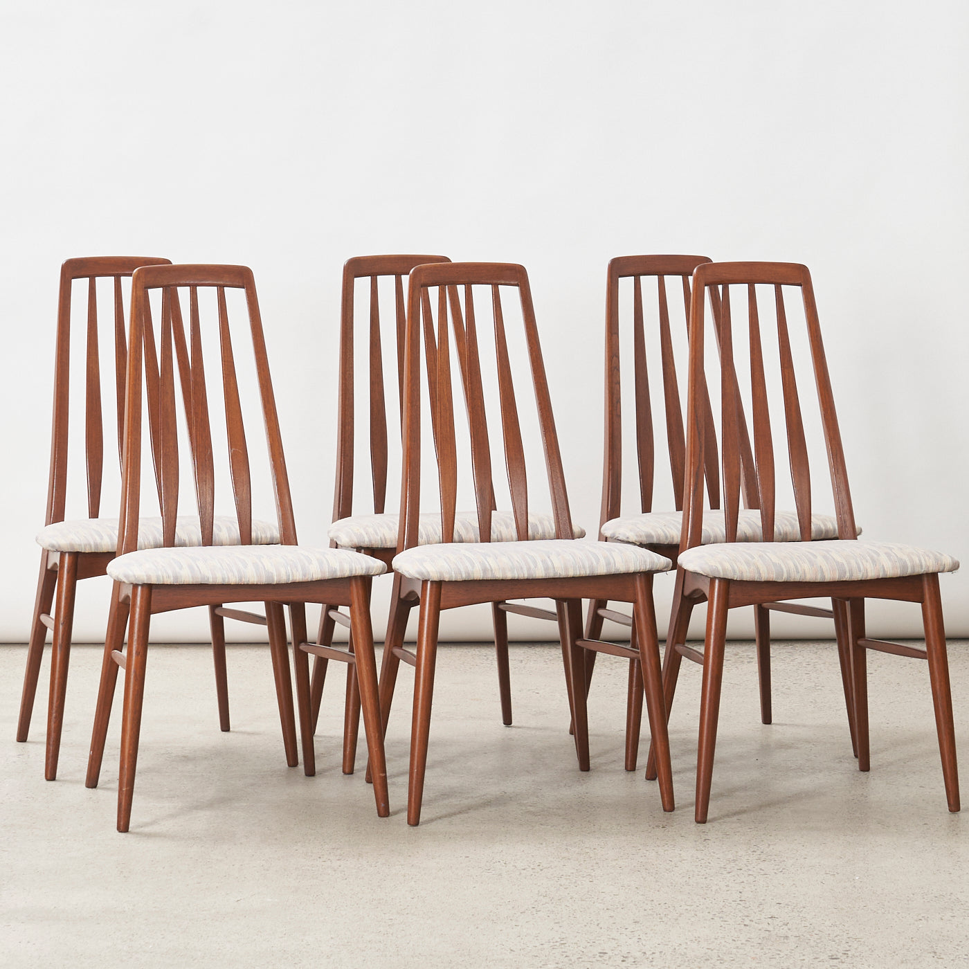 Set of 6 Teak 'Eva' Dining Chairs by Niels Koefoed, Denmark