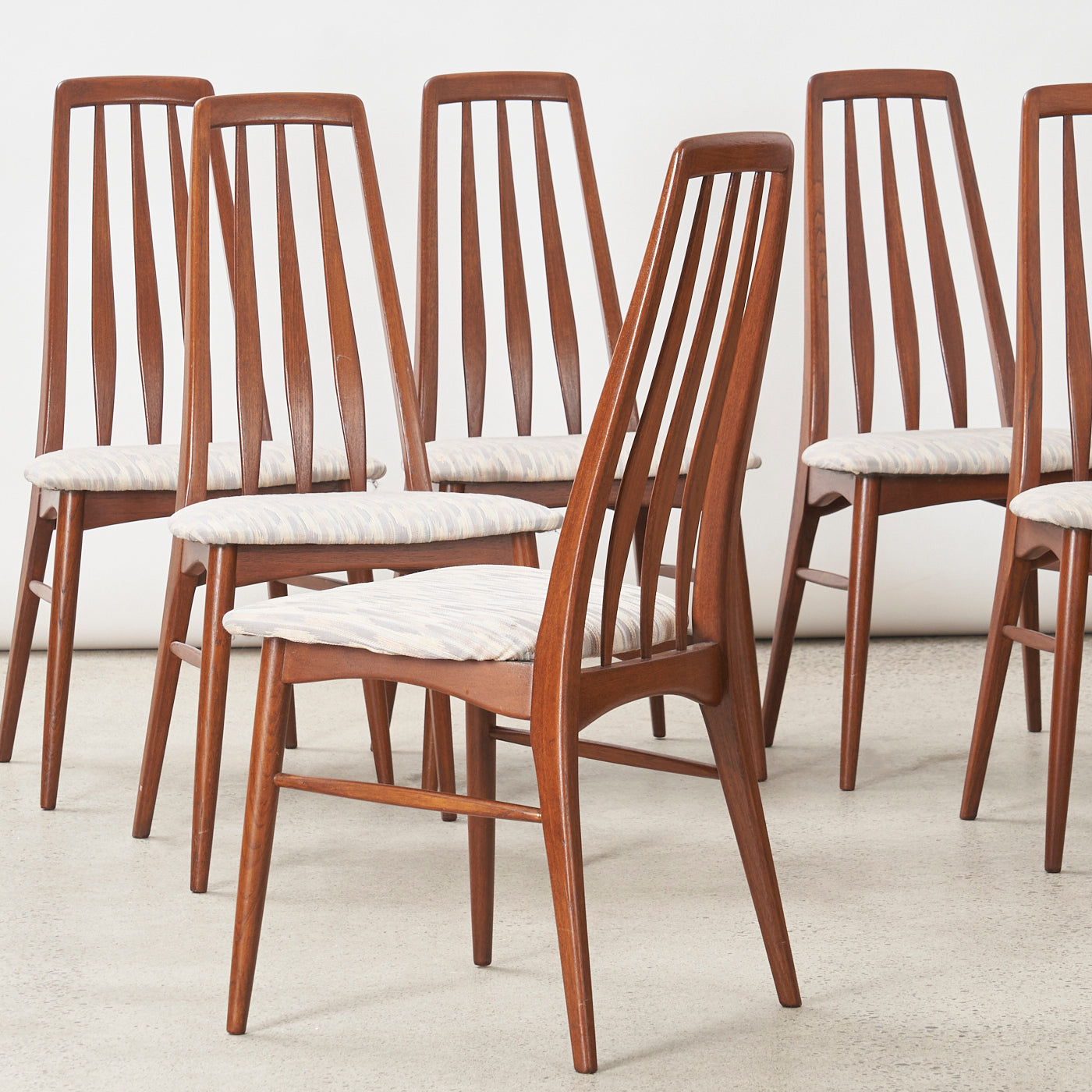 Set of 6 Teak 'Eva' Dining Chairs by Niels Koefoed, Denmark