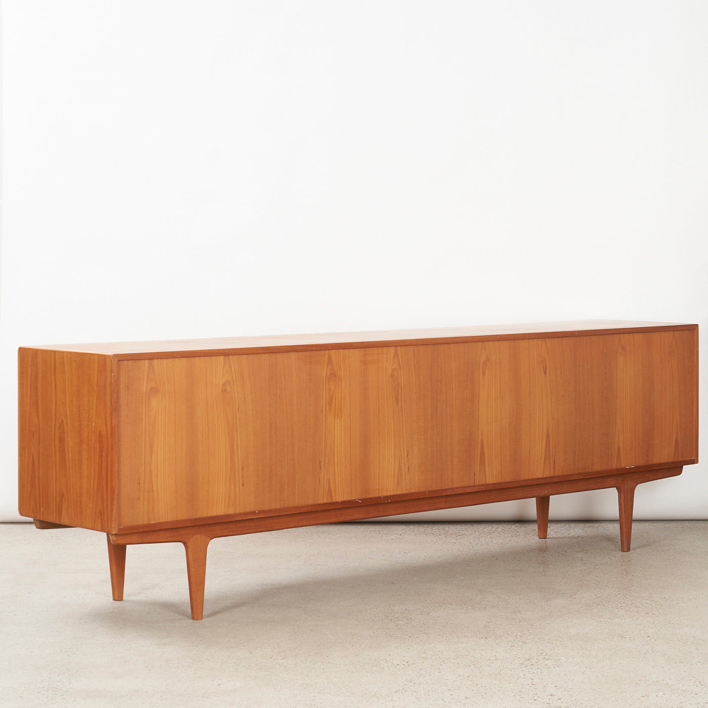 Teak Sideboard by w/ Tambour Doors by Bernhard Pedersen & Søn, Denmark