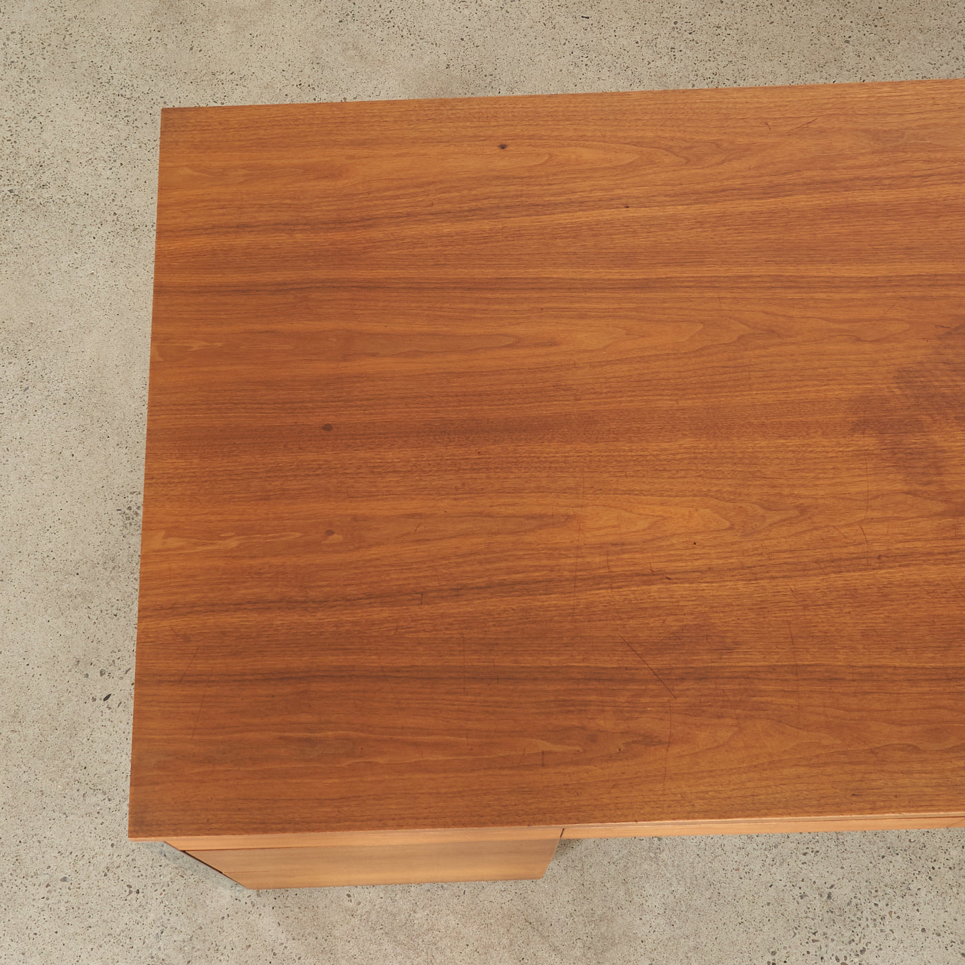 Walnut & Chrome Executive Desk by Knoll