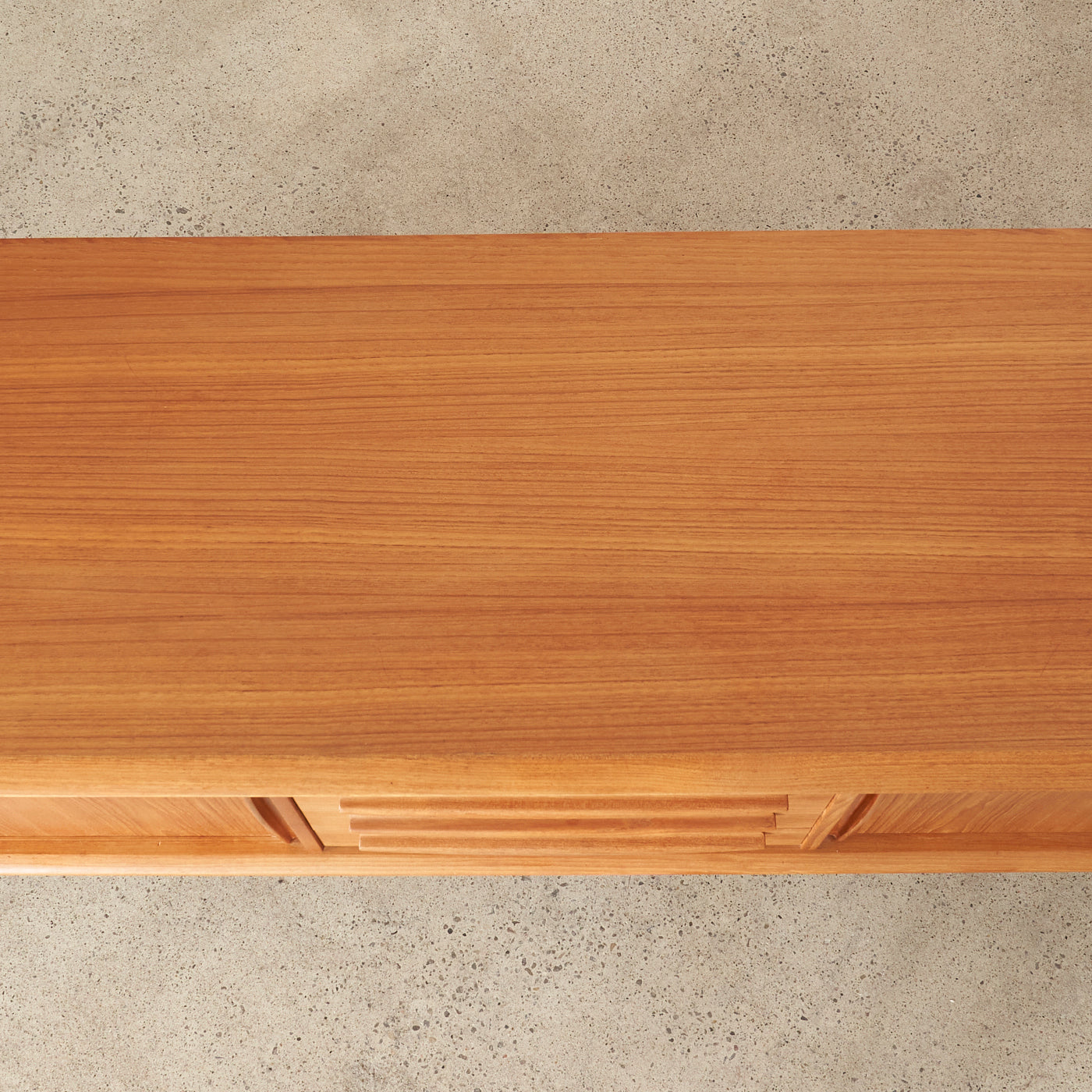Teak Sideboard by w/ Tambour Doors by Bernhard Pedersen & Søn, Denmark