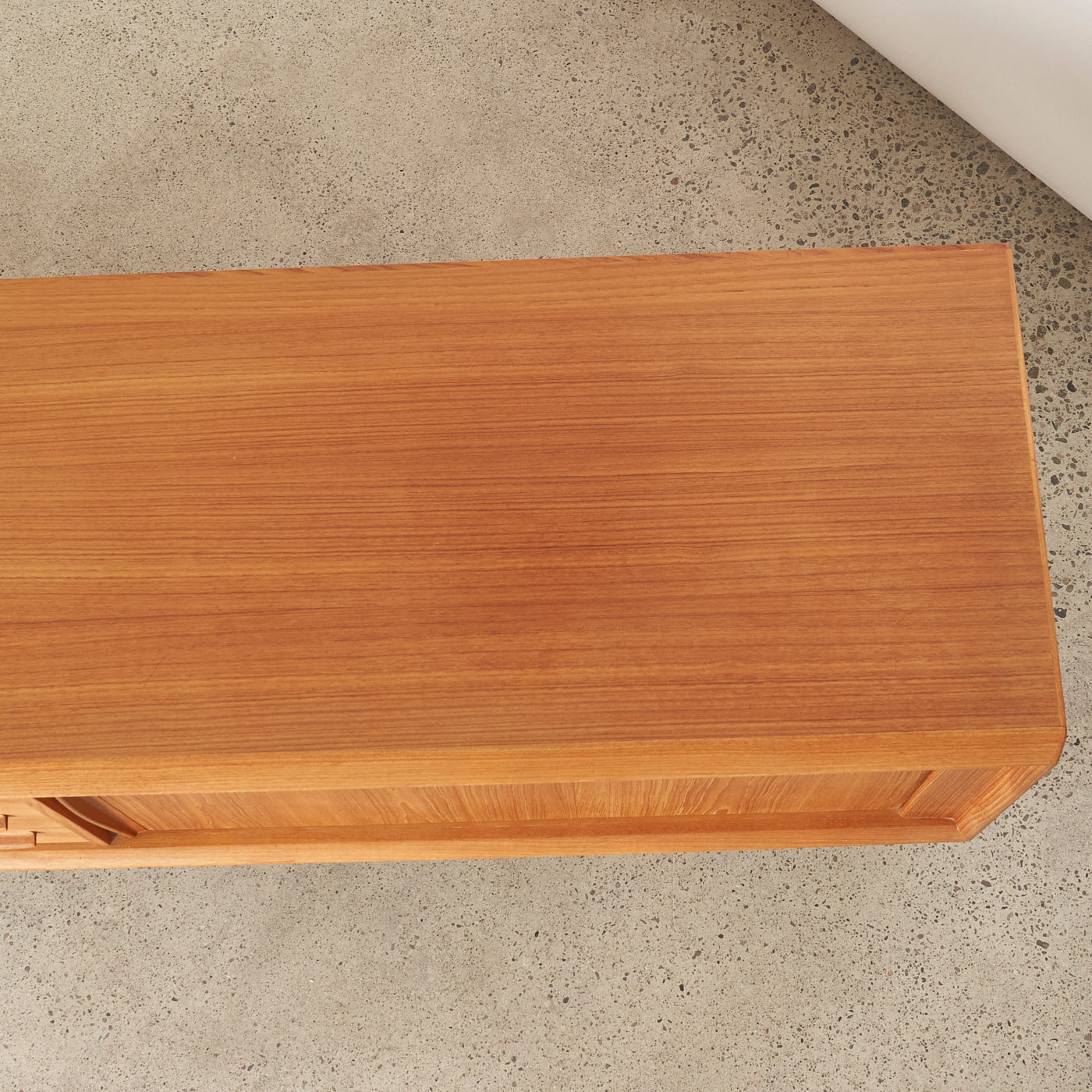 Teak Sideboard by w/ Tambour Doors by Bernhard Pedersen & Søn, Denmark