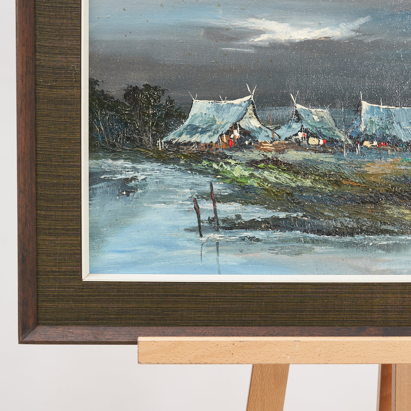 'Farmer Village' Oil Painting by Sathorn, Thailand