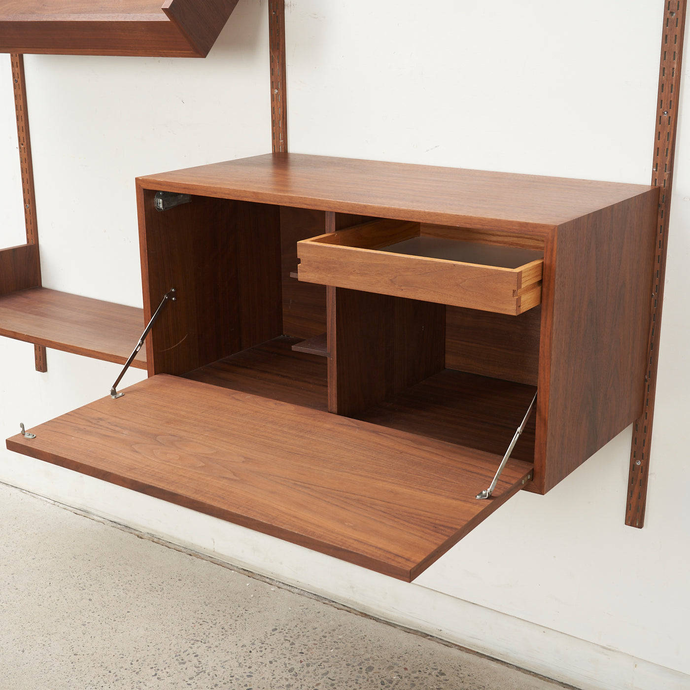 Modular Teak Wall Unit by REFF