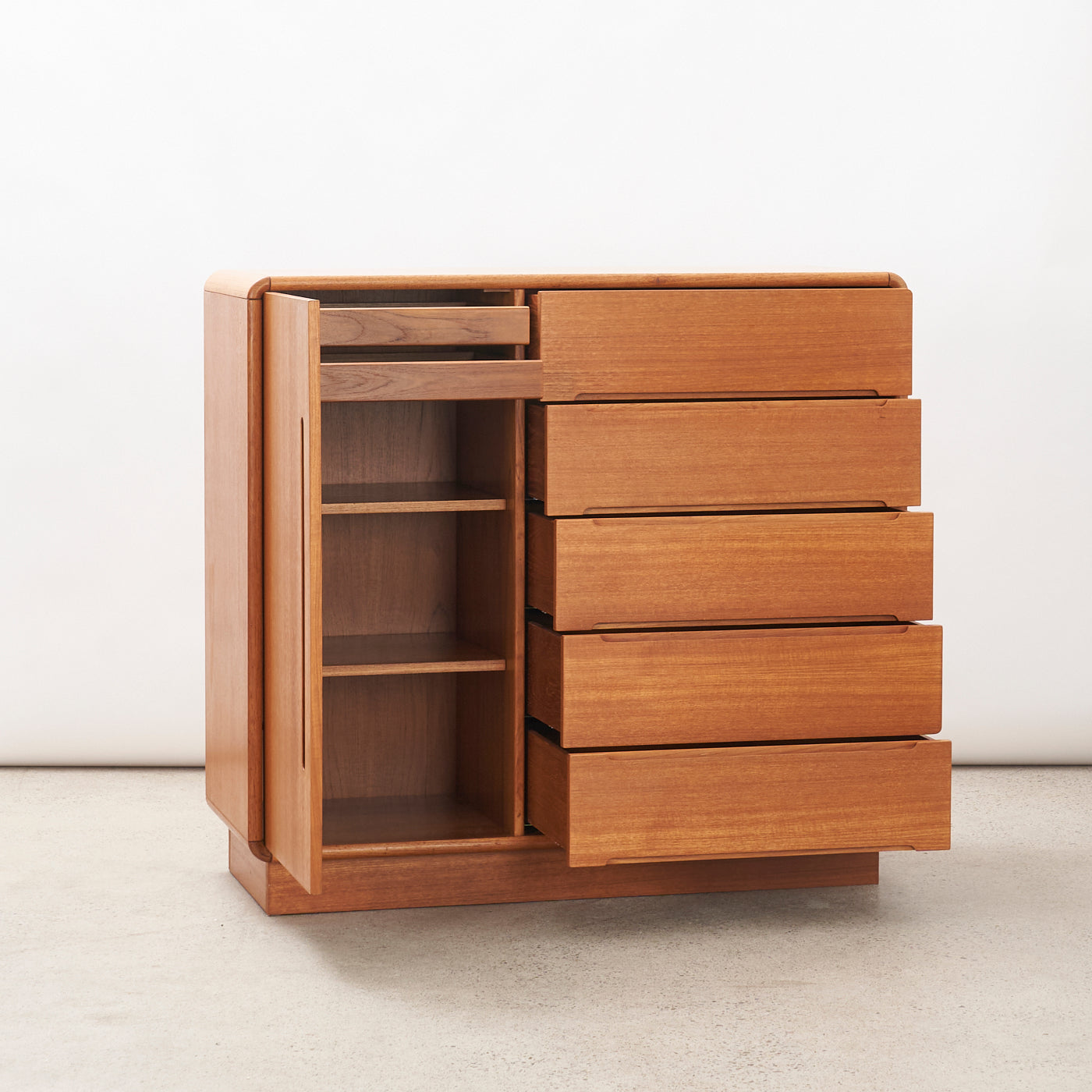 Teak Dresser w/ Cabinet