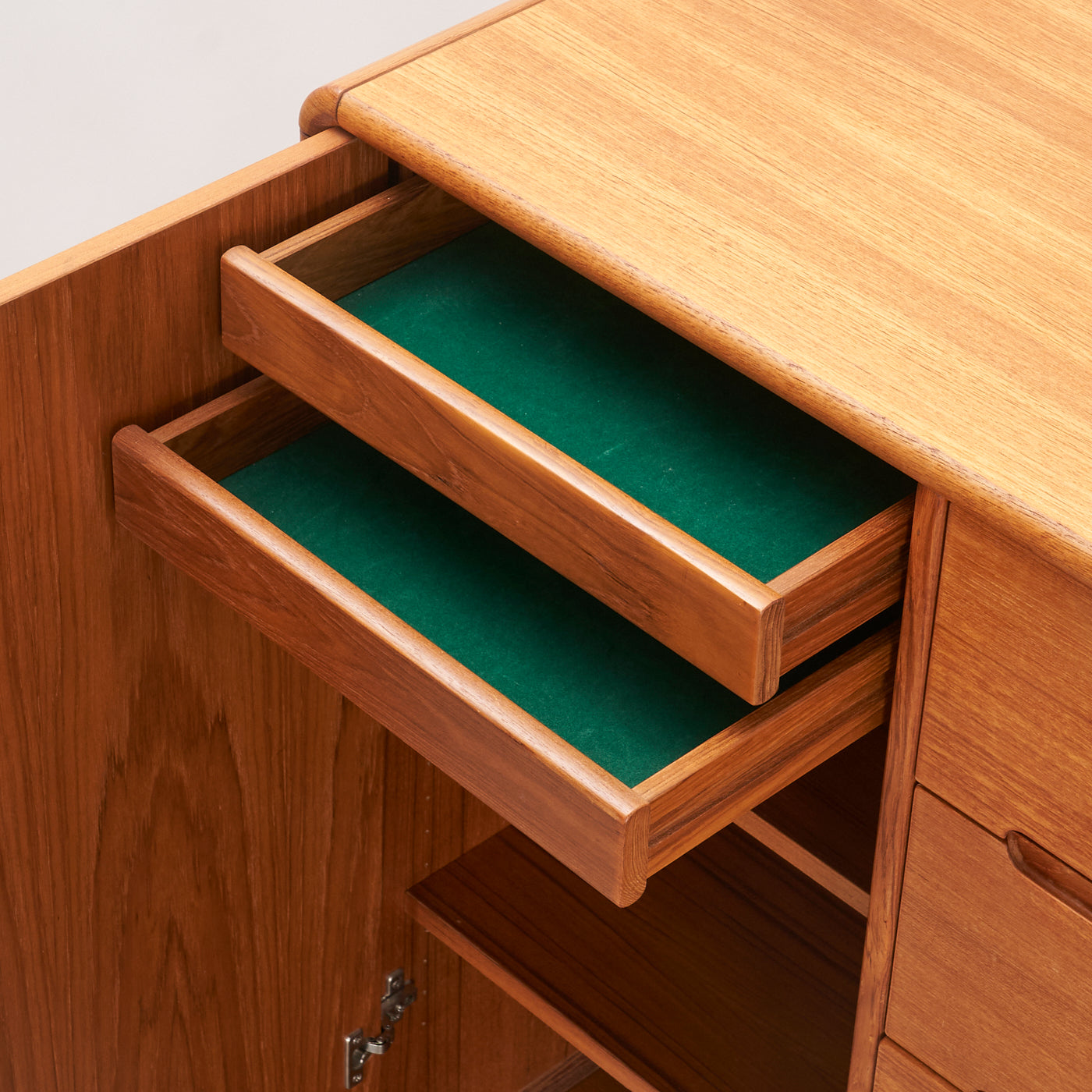 Teak Dresser w/ Cabinet