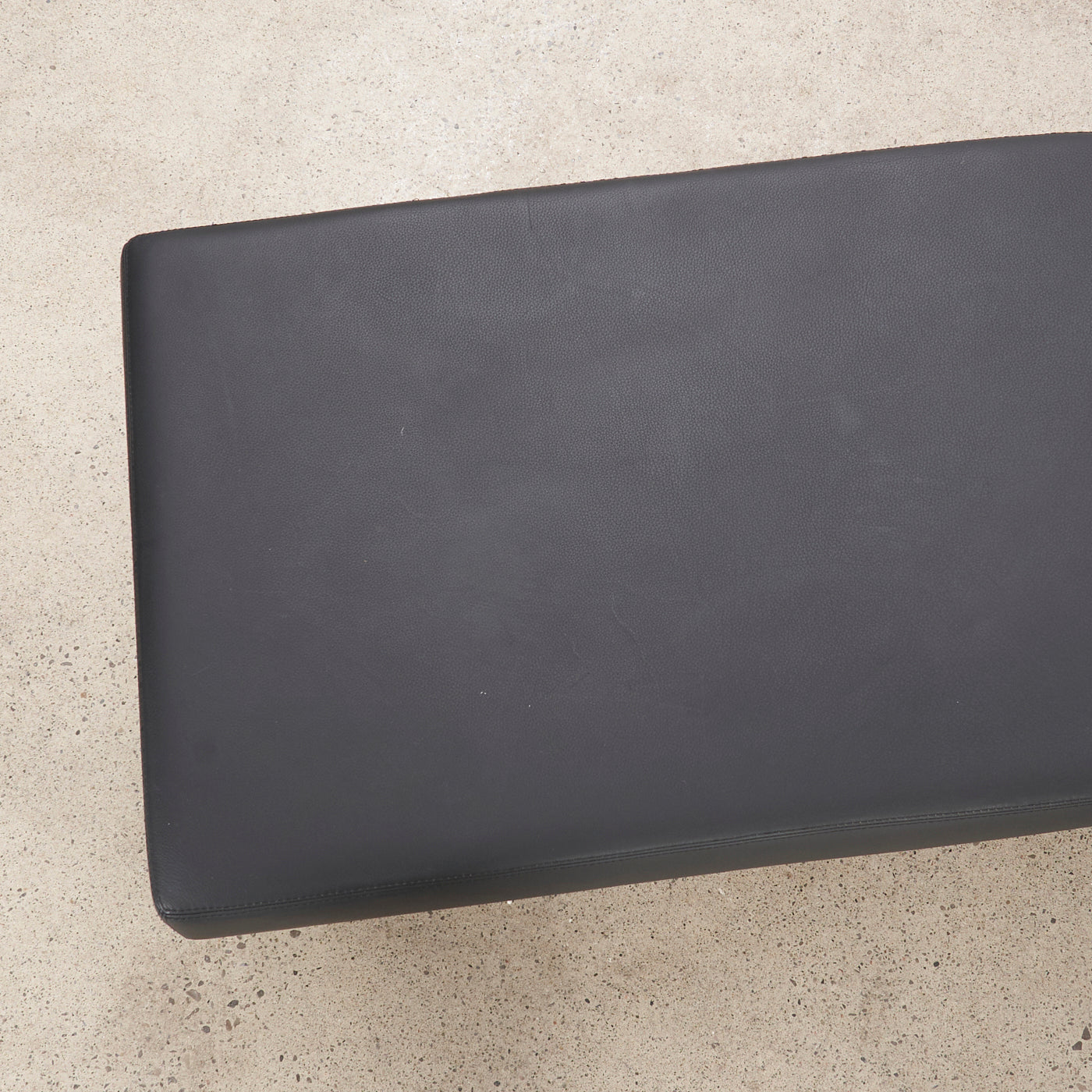 'Branden' Black Leather Bench by Keilhauer
