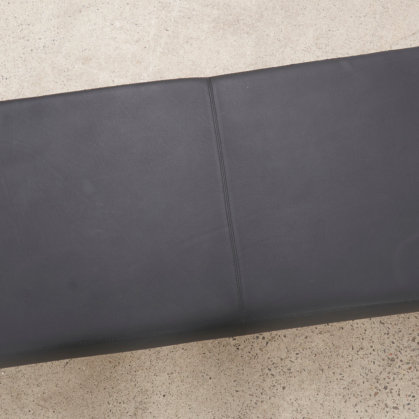 'Branden' Black Leather Bench by Keilhauer