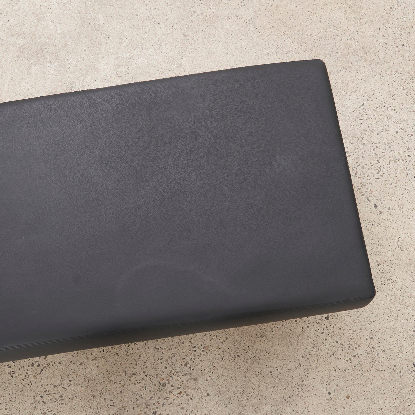 'Branden' Black Leather Bench by Keilhauer