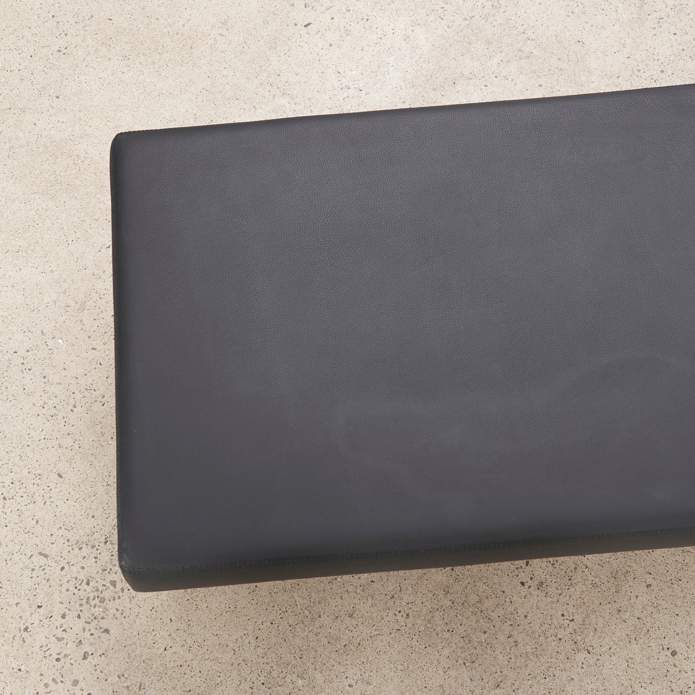 'Branden' Black Leather Bench by Keilhauer