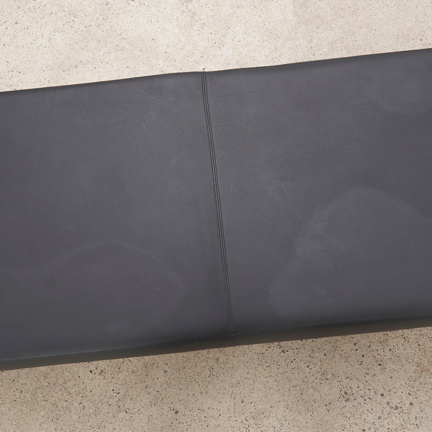 'Branden' Black Leather Bench by Keilhauer
