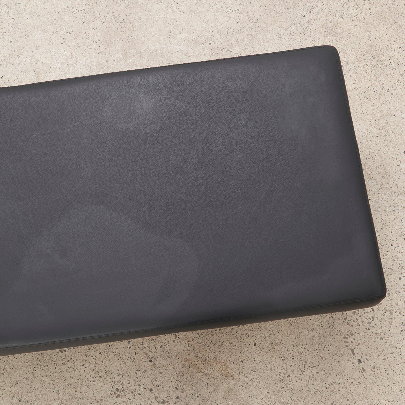 'Branden' Black Leather Bench by Keilhauer