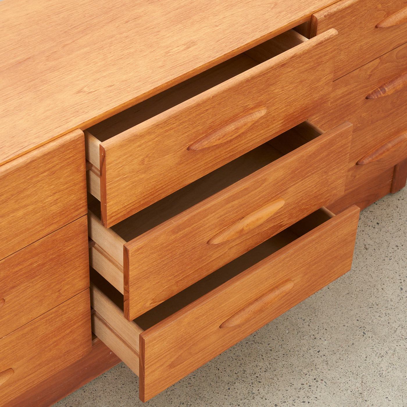 Teak 9 Drawer Dresser