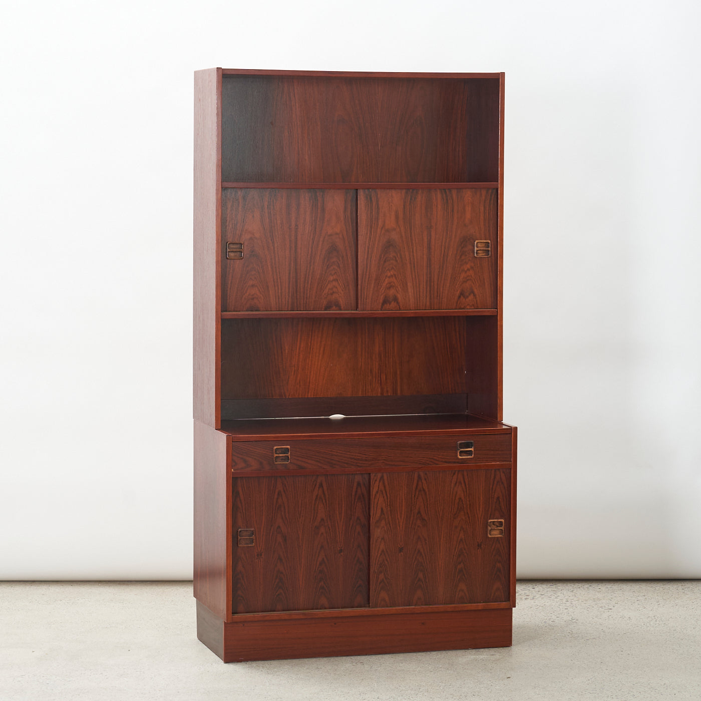 Rosewood Bookshelf w/ Sliding Doors, Denmark