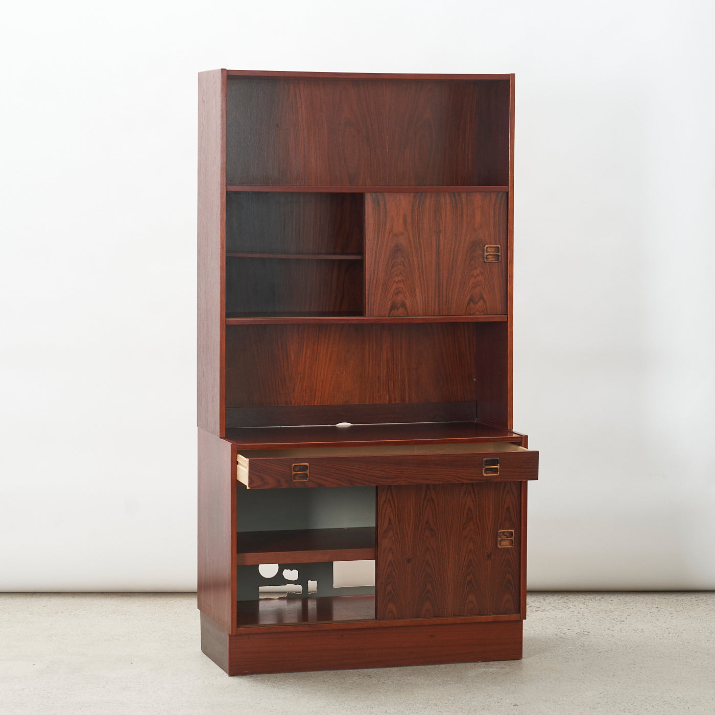 Rosewood Bookshelf w/ Sliding Doors, Denmark