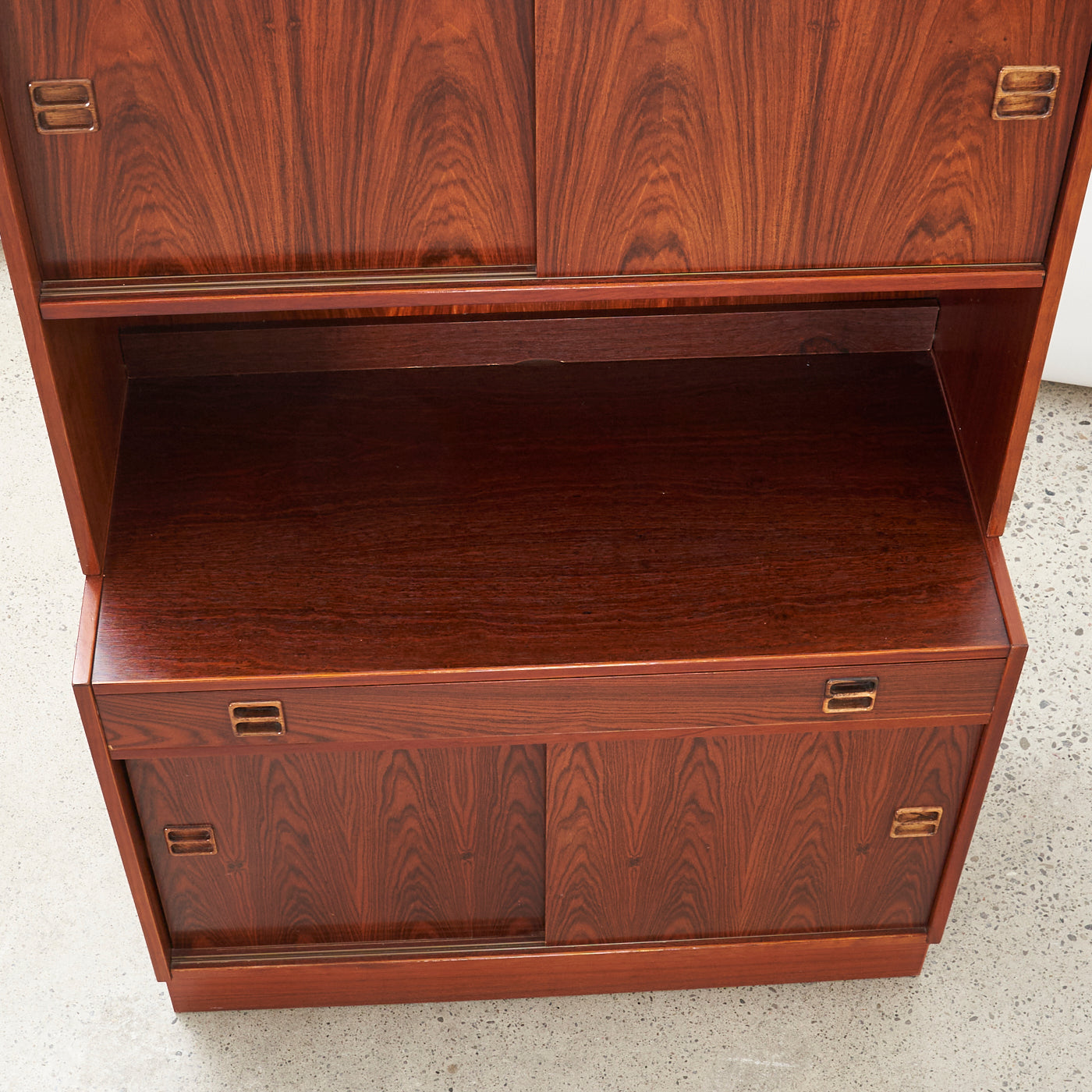 Rosewood Bookshelf w/ Sliding Doors, Denmark