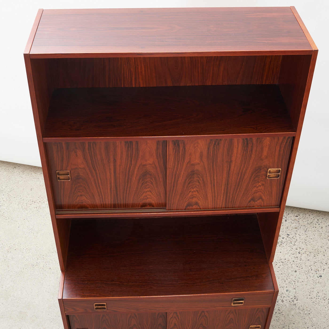 Rosewood Bookshelf w/ Sliding Doors, Denmark