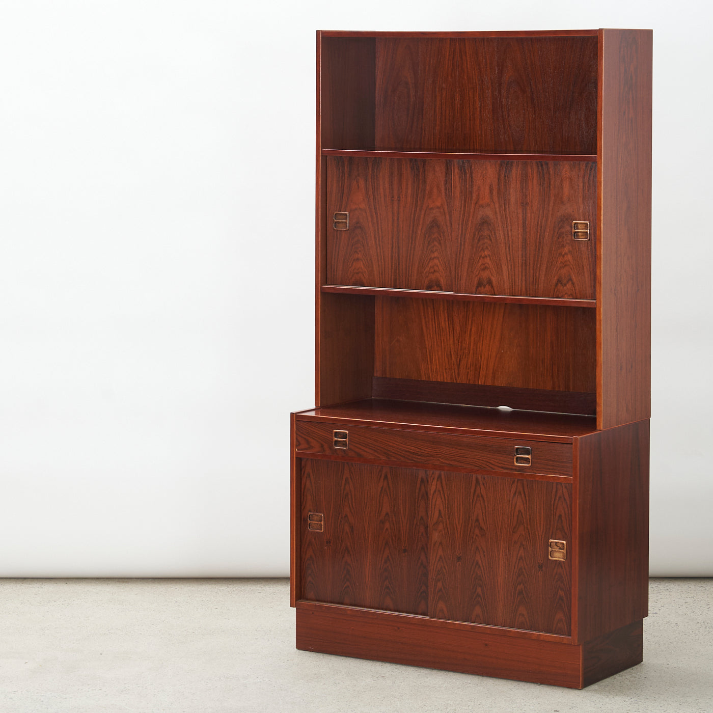 Rosewood Bookshelf w/ Sliding Doors, Denmark