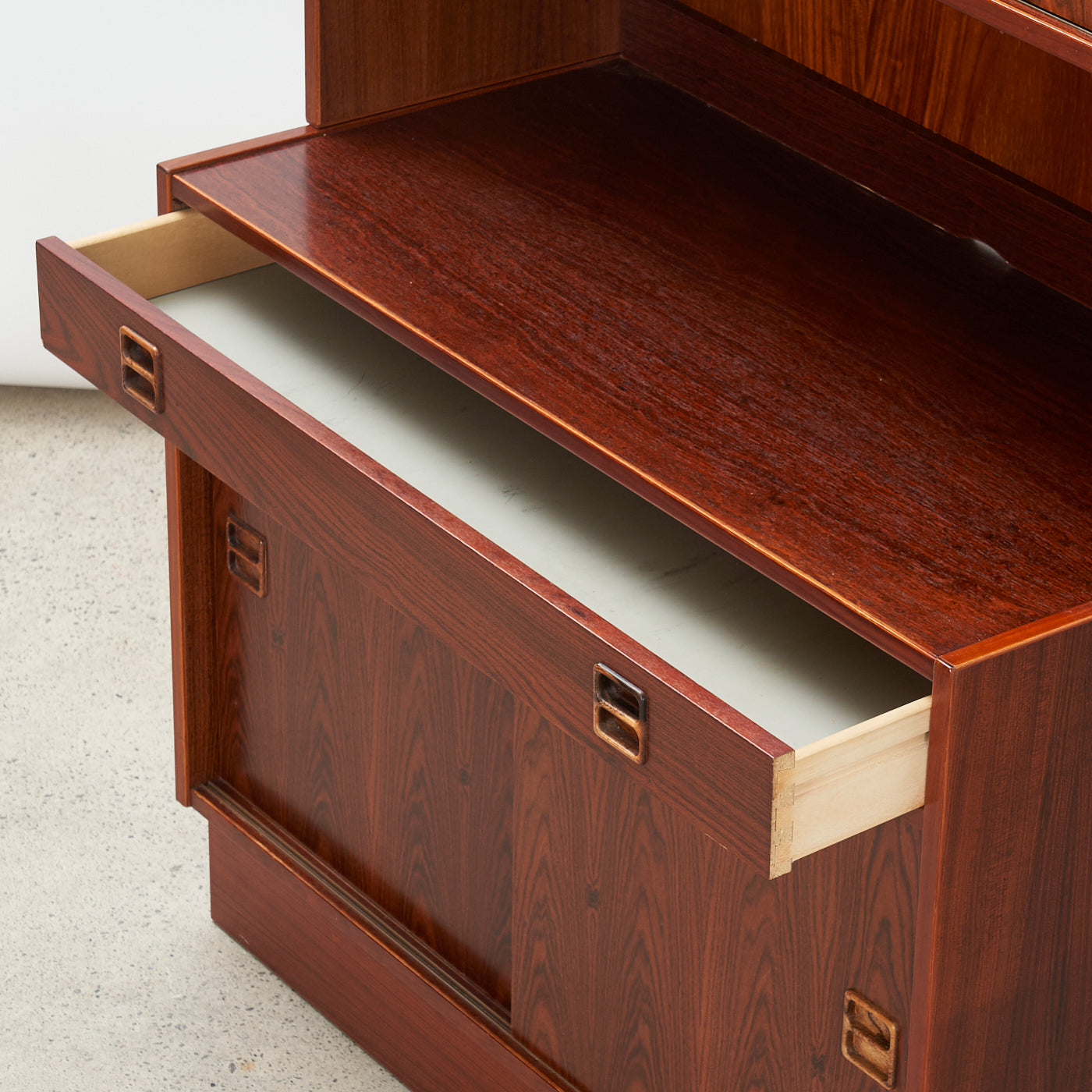 Rosewood Bookshelf w/ Sliding Doors, Denmark