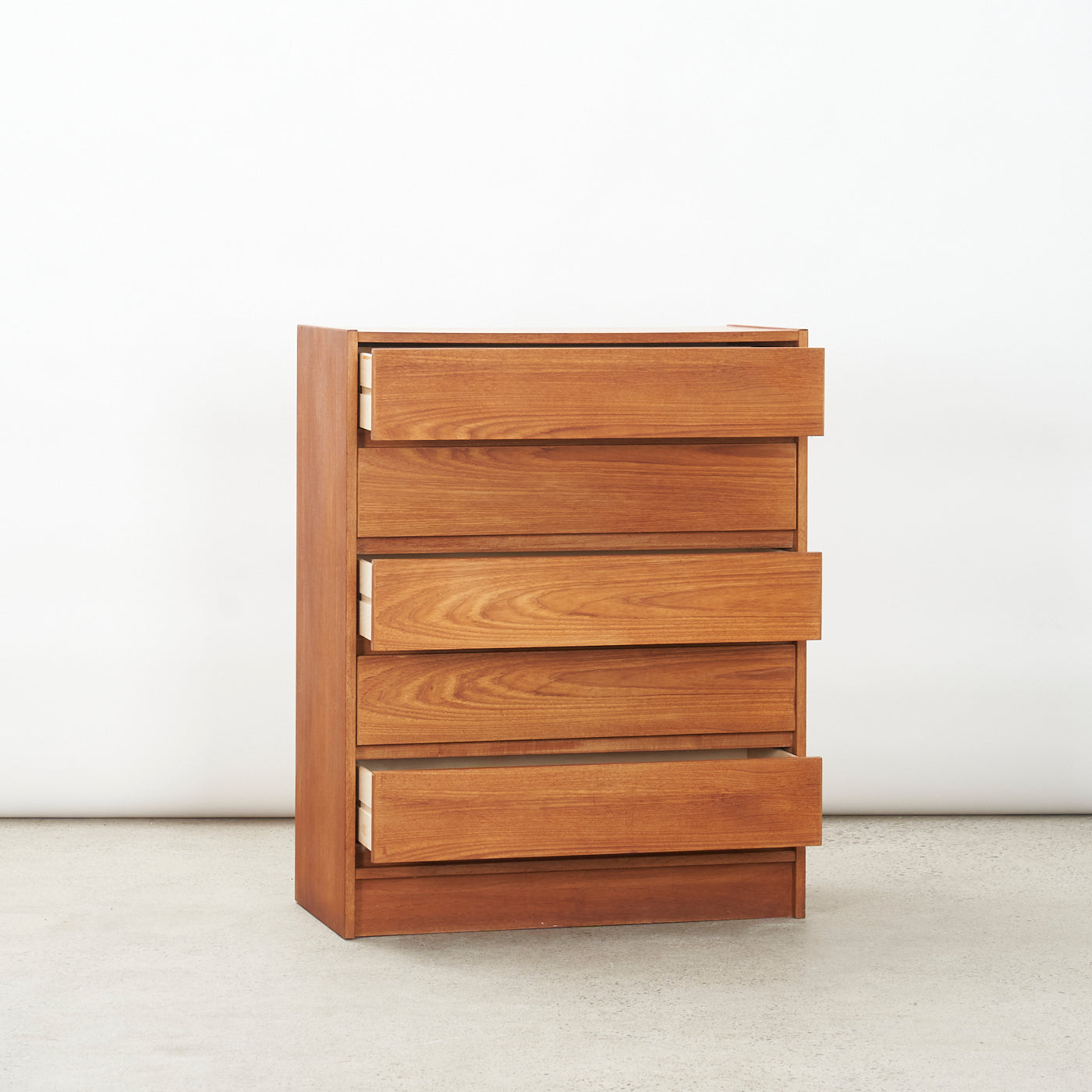 Teak 5 Drawer Dresser