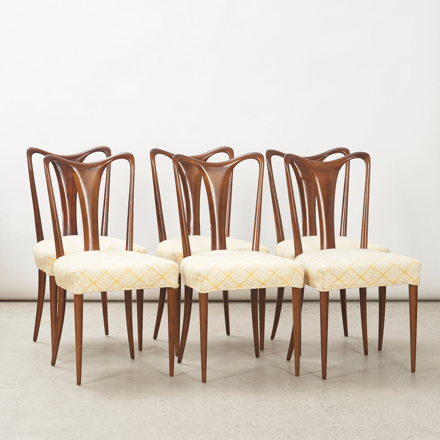 Set of 6 Vintage Dining Chairs by Guglielmo Ulrich, Italy