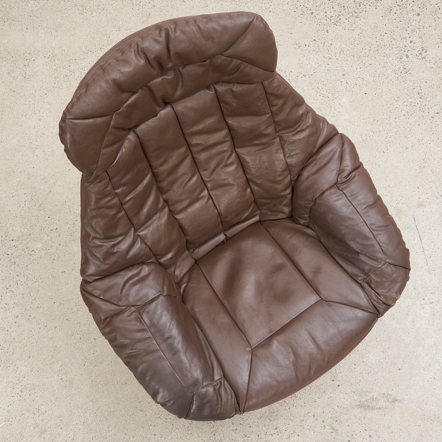 Leather Swivel Lounge Chair and Ottoman by H.W Klein for Bramin