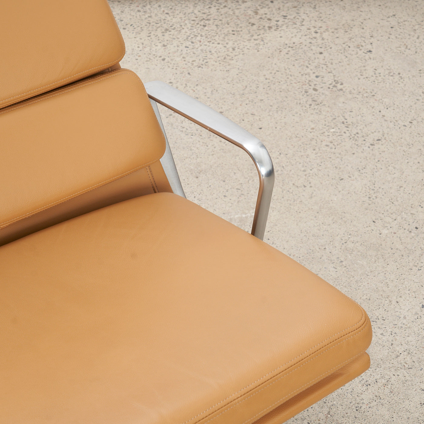 Eames Soft Pad Leather Lounge Chair w/ Tilt for Herman Miller