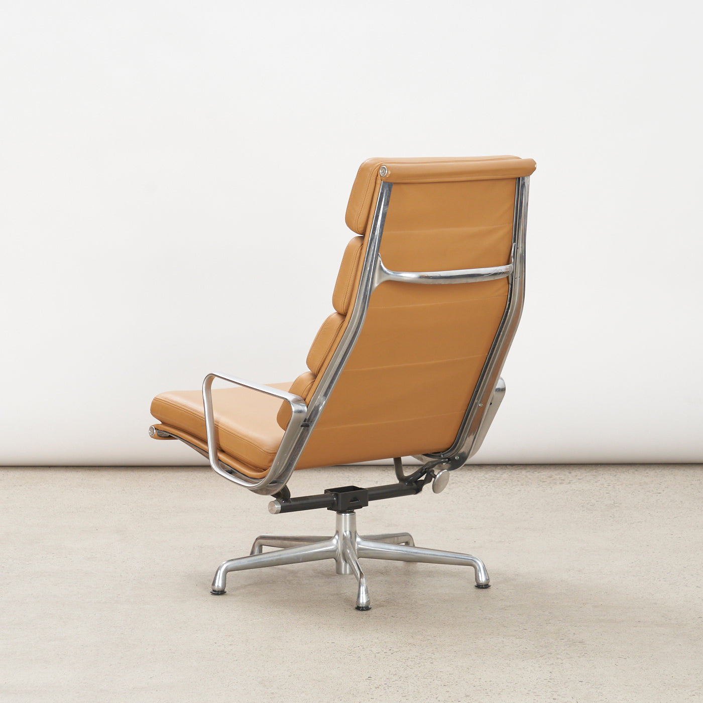 Eames Soft Pad Leather Lounge Chair w/ Tilt for Herman Miller