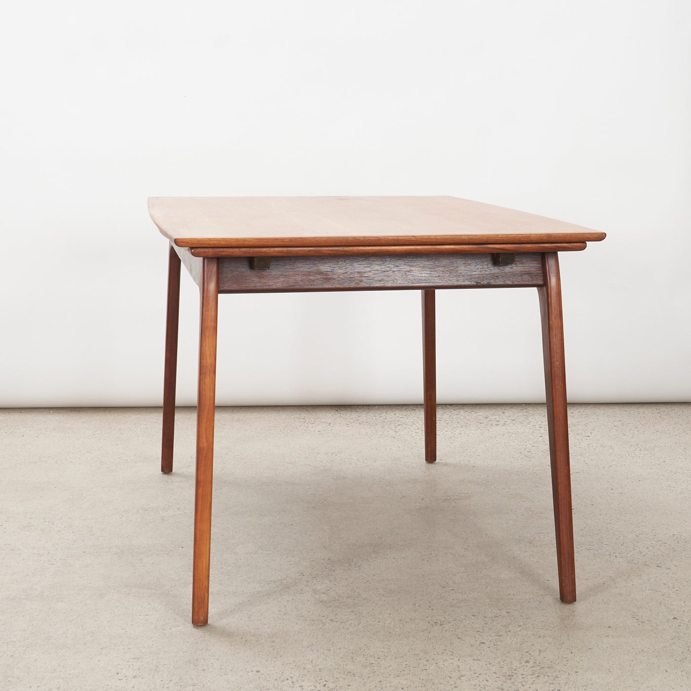 Teak Draw-Leaf Dining Table