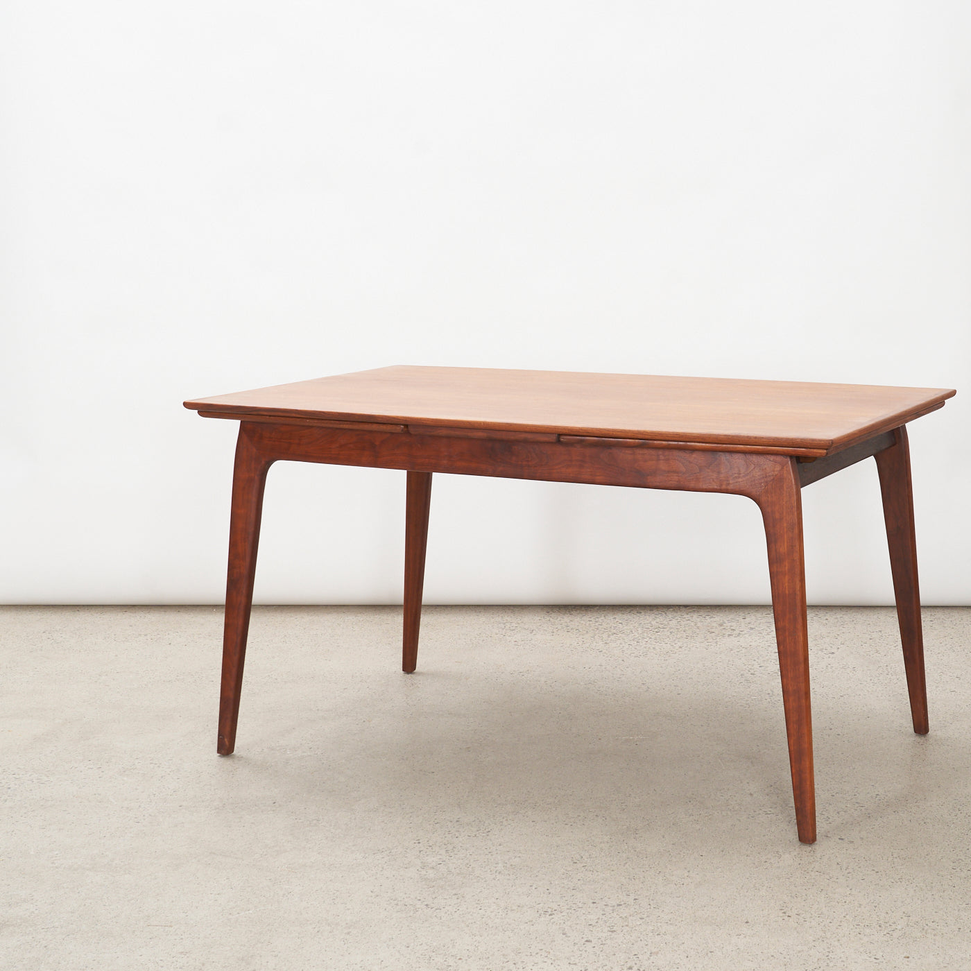 Teak Draw-Leaf Dining Table