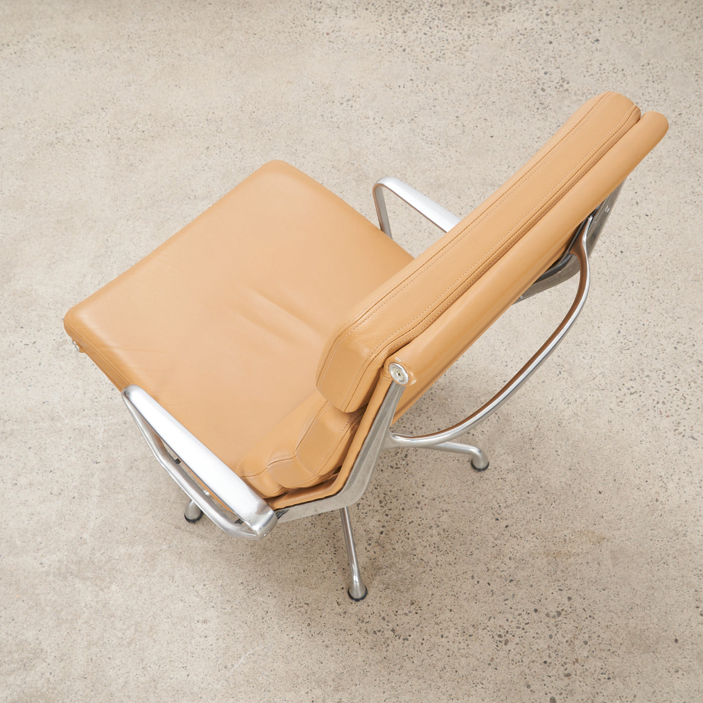 Eames Soft Pad Leather Lounge Chair w/ Tilt for Herman Miller