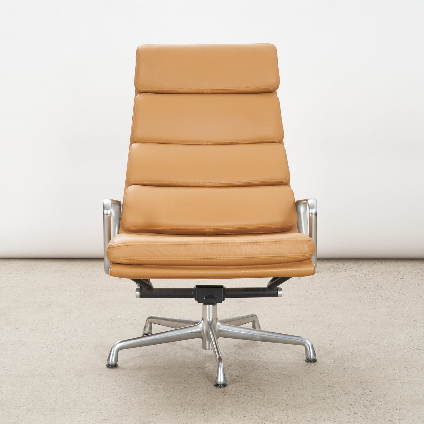 Eames Soft Pad Leather Lounge Chair w/ Tilt for Herman Miller
