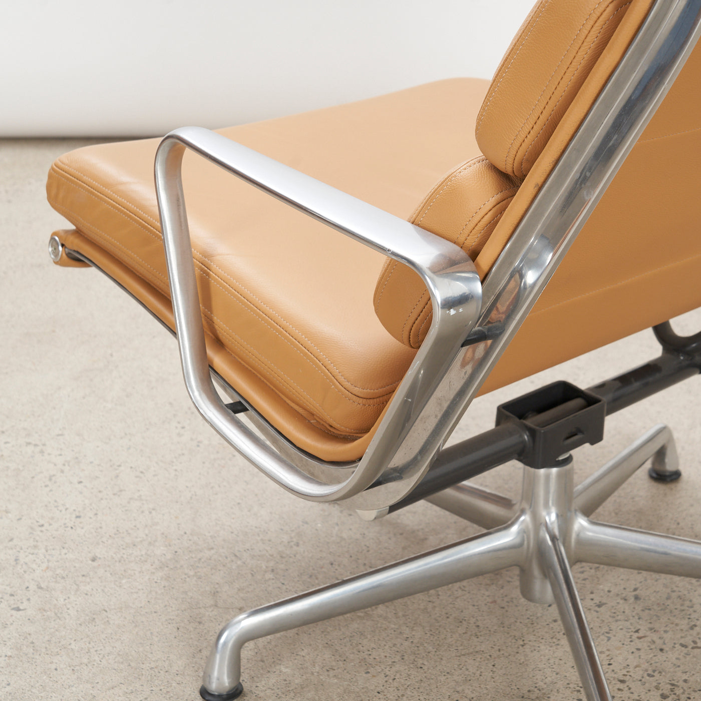 Eames Soft Pad Leather Lounge Chair w/ Tilt for Herman Miller