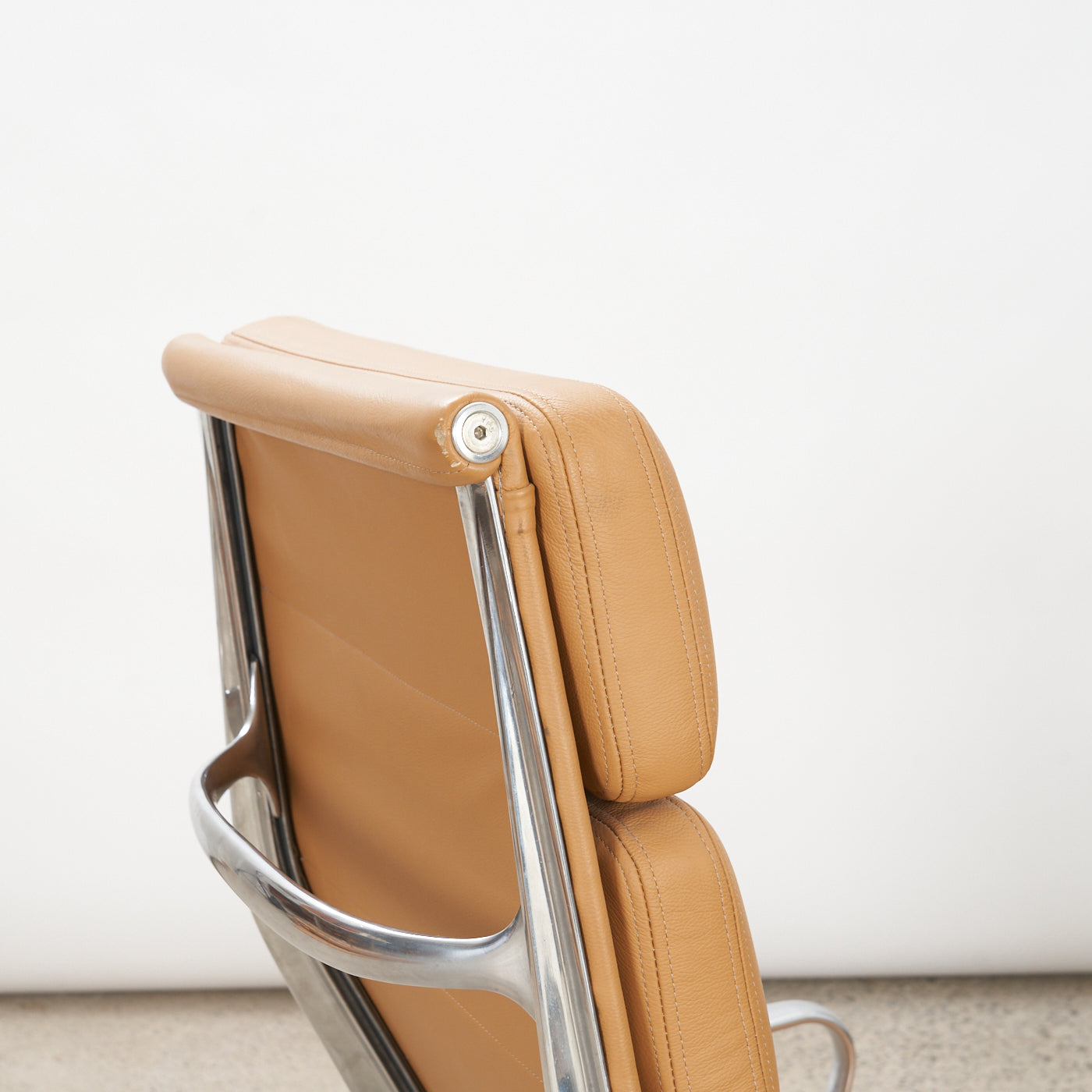 Eames Soft Pad Leather Lounge Chair w/ Tilt for Herman Miller
