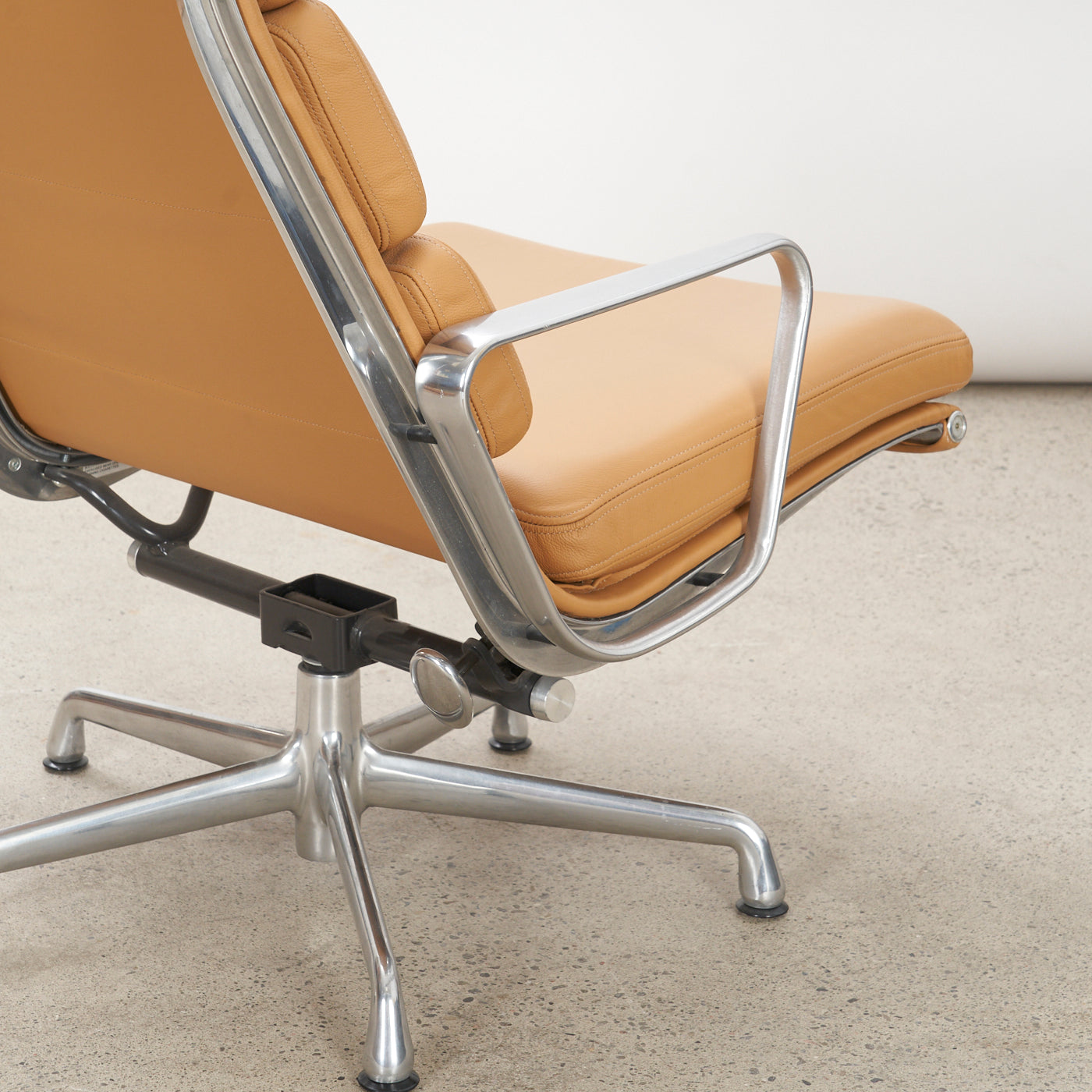 Eames Soft Pad Leather Lounge Chair w/ Tilt for Herman Miller