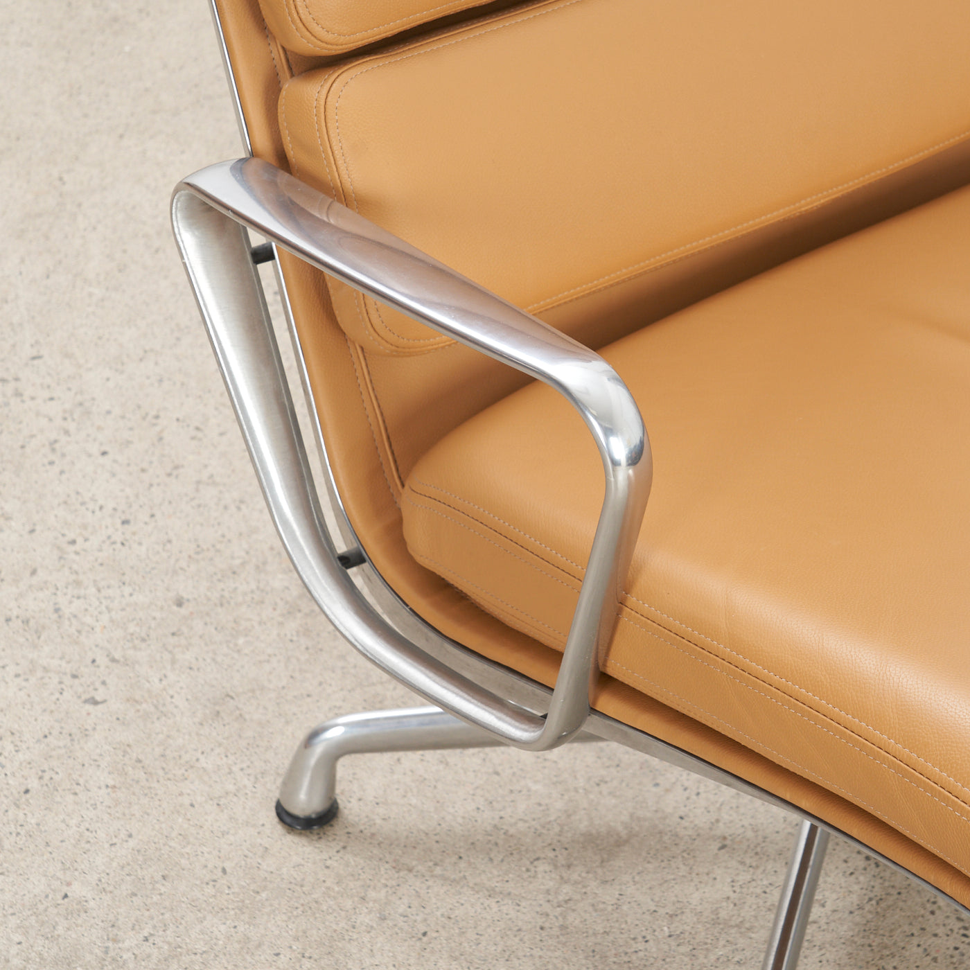 Eames Soft Pad Leather Lounge Chair w/ Tilt for Herman Miller