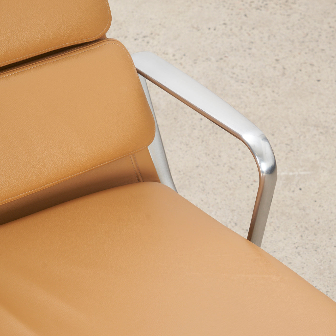 Eames Soft Pad Leather Lounge Chair w/ Tilt for Herman Miller