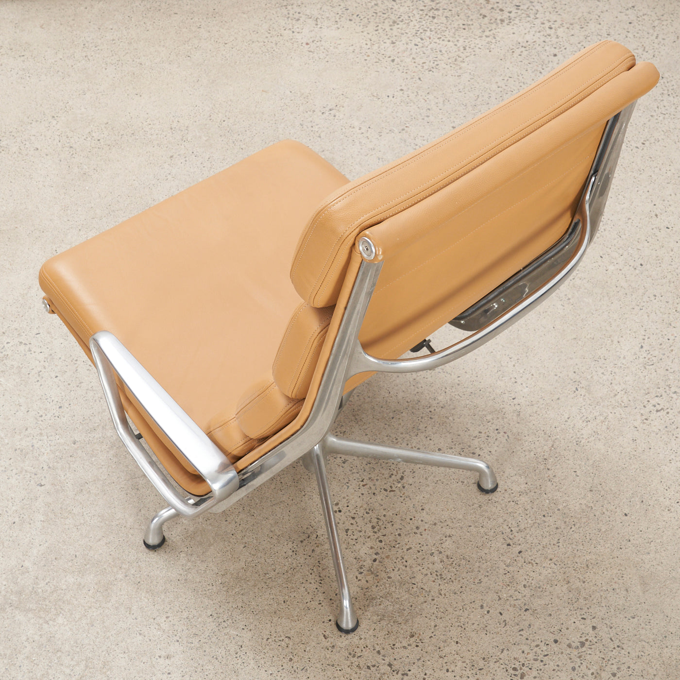 Eames Soft Pad Leather Lounge Chair w/ Tilt for Herman Miller